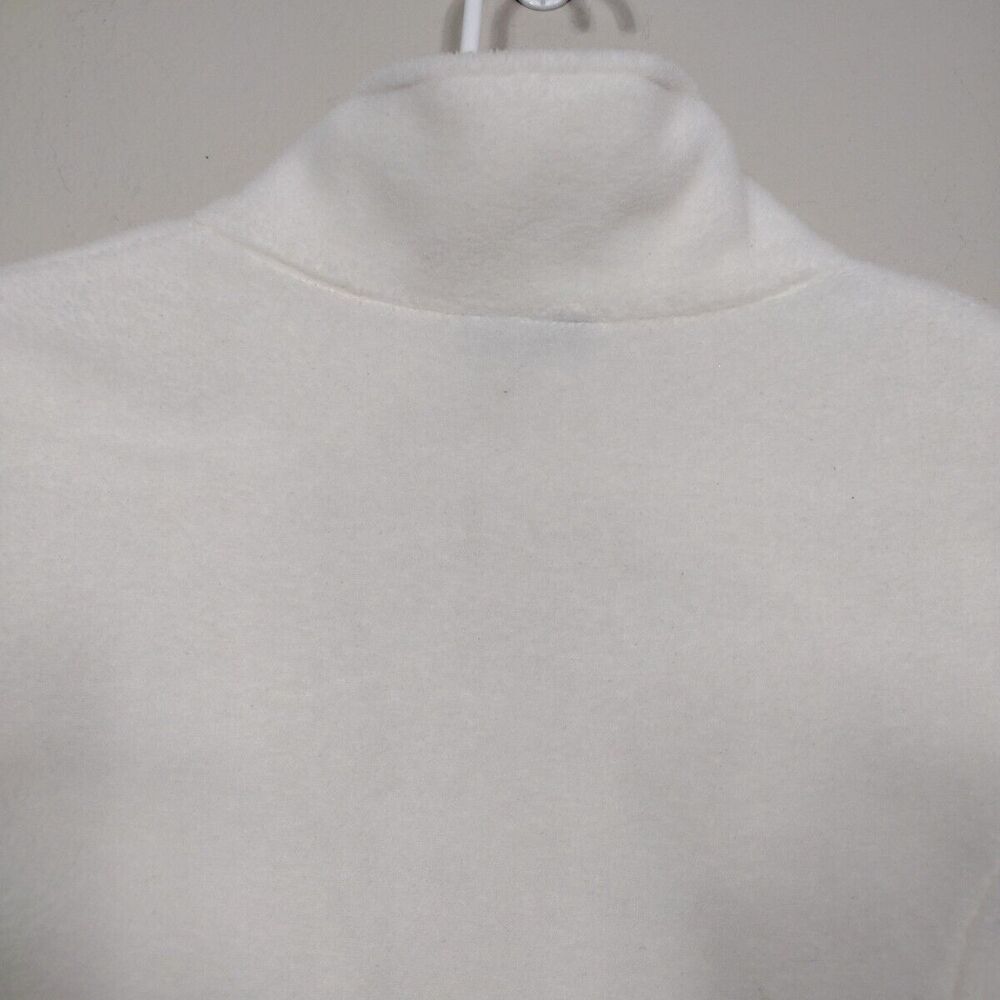 Fleece White Vest Columbia Benton Size M Zip Up Casual Cowl neck Pockets - Picture 14 of 14